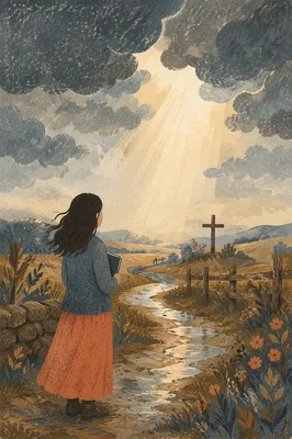 Hopeful Sunlight Through Storm Clouds