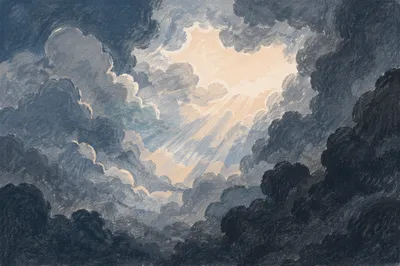 Hopeful Light Through Dark Storm Clouds