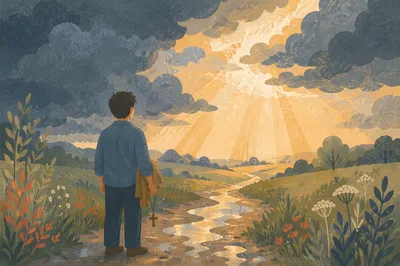 Hopeful Light Through Storm Clouds