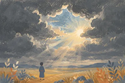 Sunlight Breaking Through Storm Clouds Hope