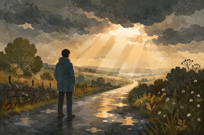 Sunlight Breaking Through Storm Clouds