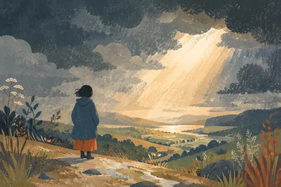 Sunlight Breaking Through Storm Clouds