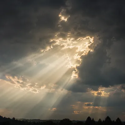 Sunlight Breaking Through Storm Clouds