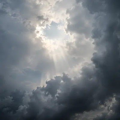 Sunlight Breaking Through Storm Clouds