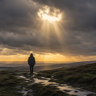 Sunlight Breaking Through Storm Clouds
