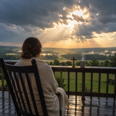 Golden Hope Through Storm Clouds