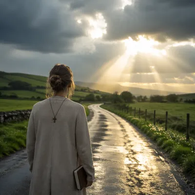 Sunlight Breaking Through Storm Clouds of Hope