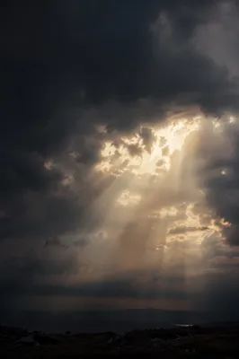 Golden Hope Breaking Through Storm Clouds