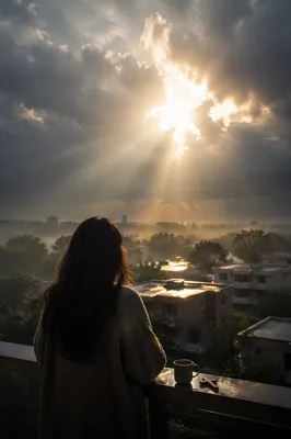 Sunlight Breaking Through Storm Clouds