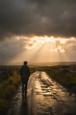 Sunlight Breaking Through Storm Clouds