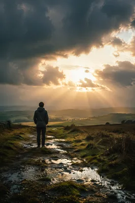Sunlight Breaking Through Storm Clouds