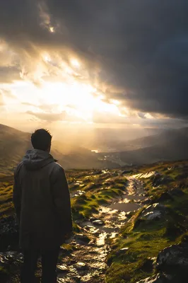 Golden Light Breaking Through Storm Clouds