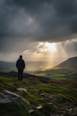 Hopeful Light Through Storm Clouds