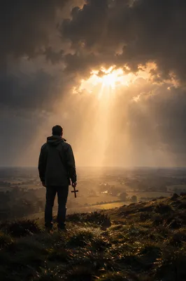 Golden Light Through Storm Clouds Hope