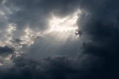 Sunlight Breaking Through Storm Clouds