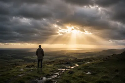 Sunlight Breaking Through Storm Clouds