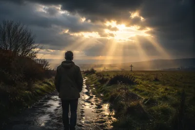 Sunlight Breaking Through Storm Clouds