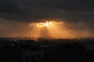 Golden Hope Through Storm Clouds