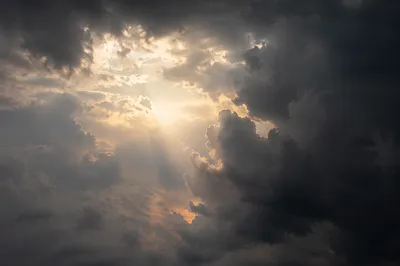 Sunlight Breaking Through Storm Clouds