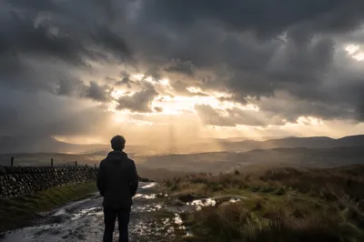 Sunlight Breaking Through Storm Clouds