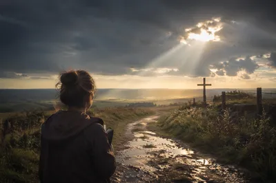 Sunlight Breaking Through Storm Clouds of Hope