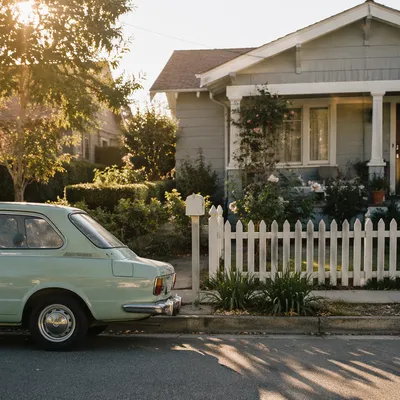 Quiet Suburban Mailbox in Afternoon Light