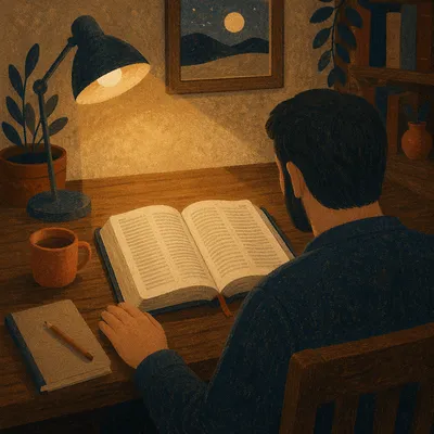 Quiet Evening Bible Study by Lamplight