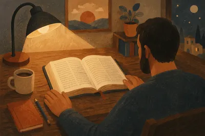 Quiet Evening Bible Study by Lamplight