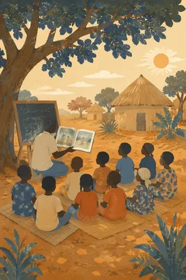 African Village Mission Lesson Under Tree