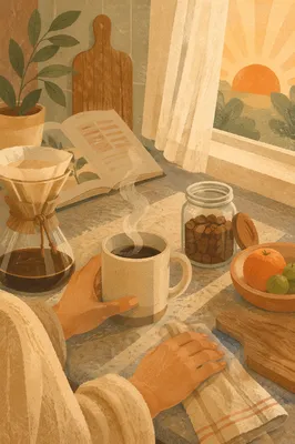 Quiet Morning Coffee at Sunrise Kitchen