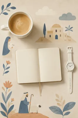 Calm Morning Coffee Journal Flat Lay