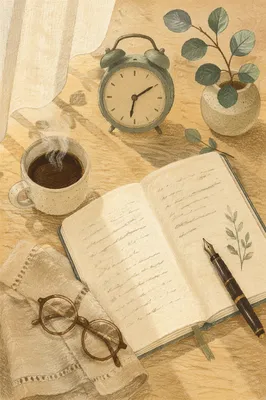 Peaceful Morning Routine Flat Lay Scene