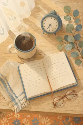 Peaceful Morning Routine Flat Lay Scene