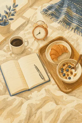 Calm Morning Routine Flat Lay Scene
