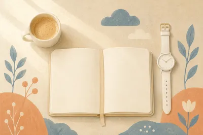 Minimal Morning Routine Flat Lay Scene