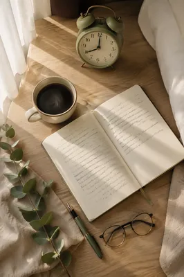 Peaceful Morning Routine Flat Lay Scene