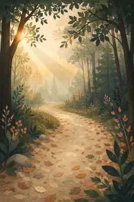 Misty Morning Walk Through Woodland Park