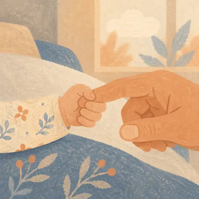 Newborn Hand Holding Mother's Finger