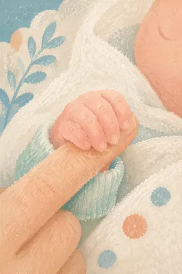 Newborn Hand Holding Mother Finger