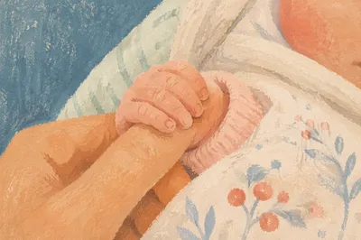 Newborn Hand Holding Mother Finger