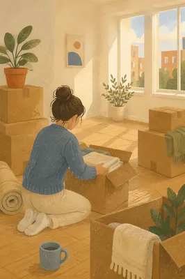 Hopeful Moving Day in New Apartment