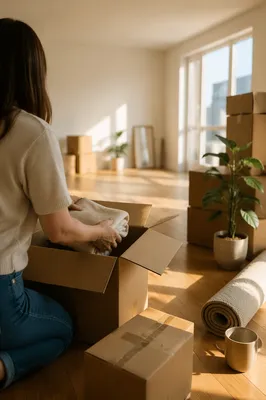 Calm Moving Day in a New Apartment