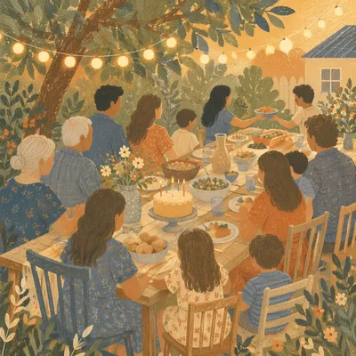 Golden Hour Multigenerational Family Celebration