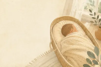 Peaceful Newborn Sleeping in Knit Blanket