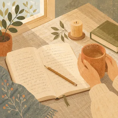 Morning Scripture Notebook with Warm Mug