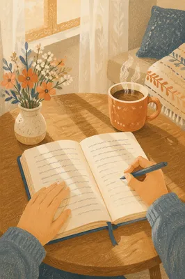 Open Notebook with Morning Scripture Reflections