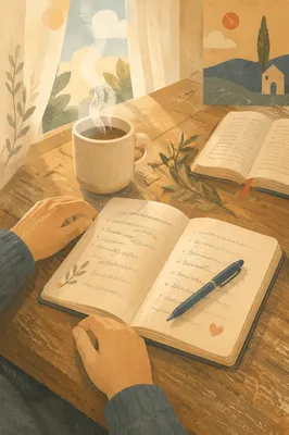 Morning Scripture Notes on Oak Table