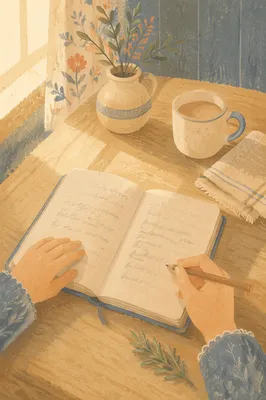 Morning Scripture Notebook on Cozy Kitchen Table