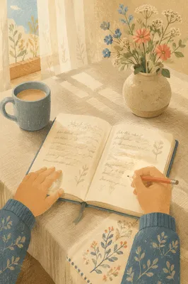 Morning Scripture Notes on Kitchen Table