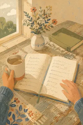 Quiet Morning Scripture Notebook on Kitchen Table